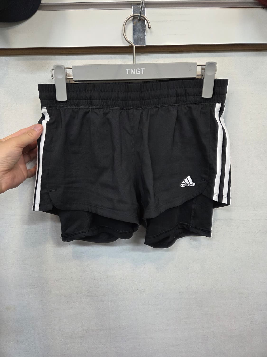 아디다스 페이서 삼선 투윈원 쇼츠 우븐반바지 xs 상품이미지1