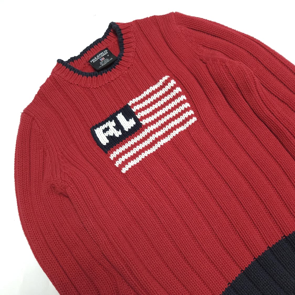 폴로 진스 랄프로렌 우먼 성조기 붙핏 니트 스웨터 상품이미지3