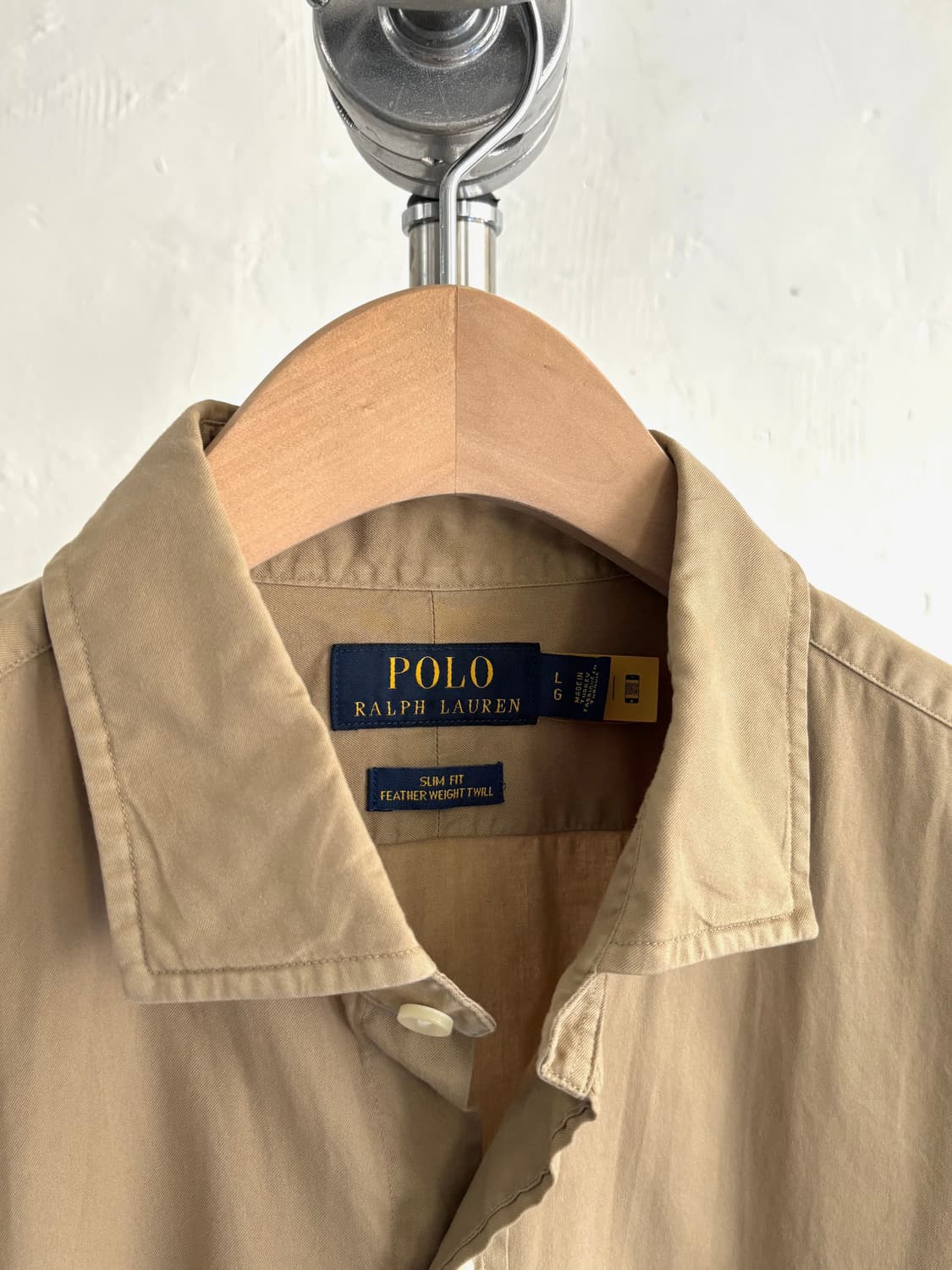 Polo 폴로 랄프로렌 QR신형 베이지 컬러 슬림핏 상품이미지3