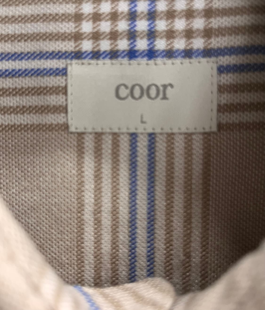 쿠어 Coor 체크 셔츠 L 상품이미지3