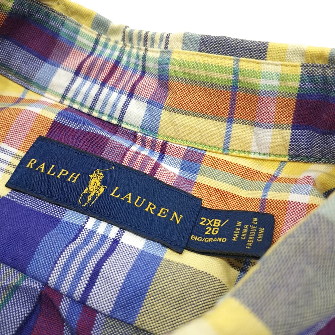 CL503 2XB 폴로 90s 코튼 매드라스체크 멀티컬러 셔츠 남방 상품이미지3
