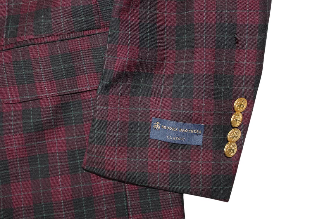 브룩스브라더스 금장 멀티체크 블레이저 자켓 상품이미지3