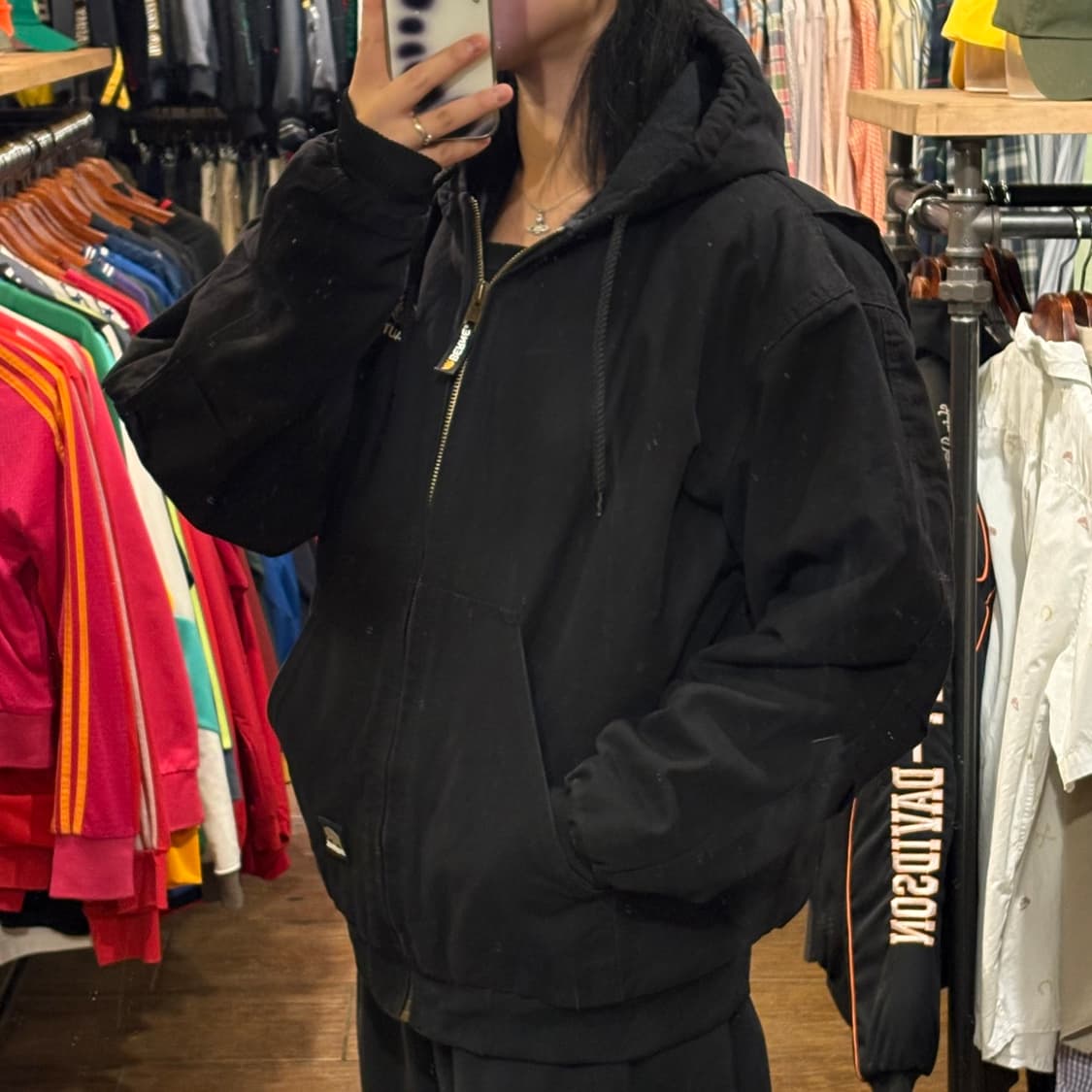 [HI] VTG 번 후드 워크 자켓 블랙 상품이미지3