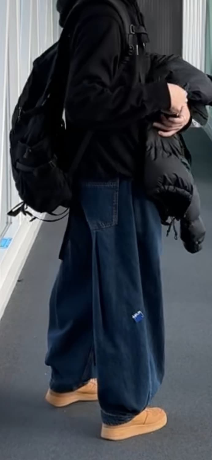 자라 x 아더에러 와이드 레그 진 블루 (34 SIZE) 상품이미지9