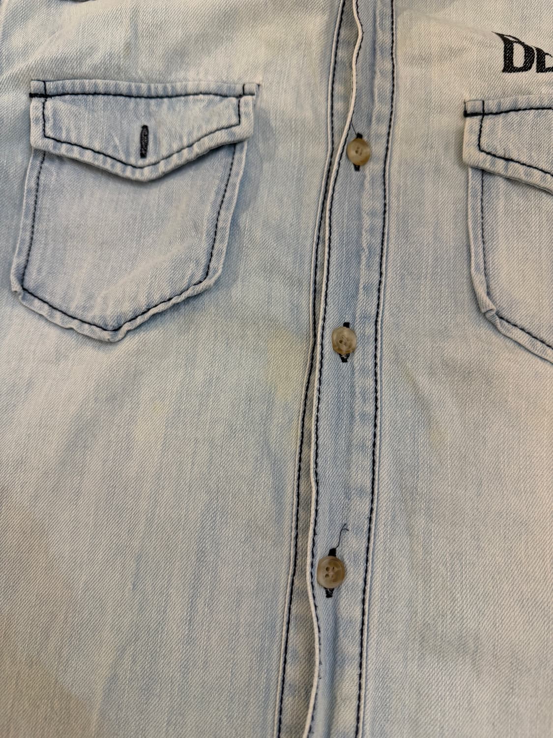 국내유일) 빈티지 비틀즈 백프린팅 데님셔츠 상품이미지5