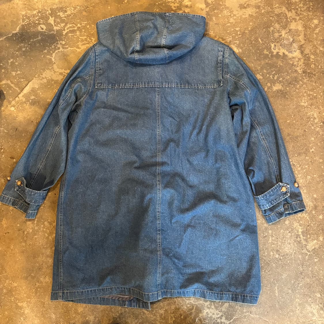 빈티지 데님앤 코 데님 더플 코트 상품이미지2