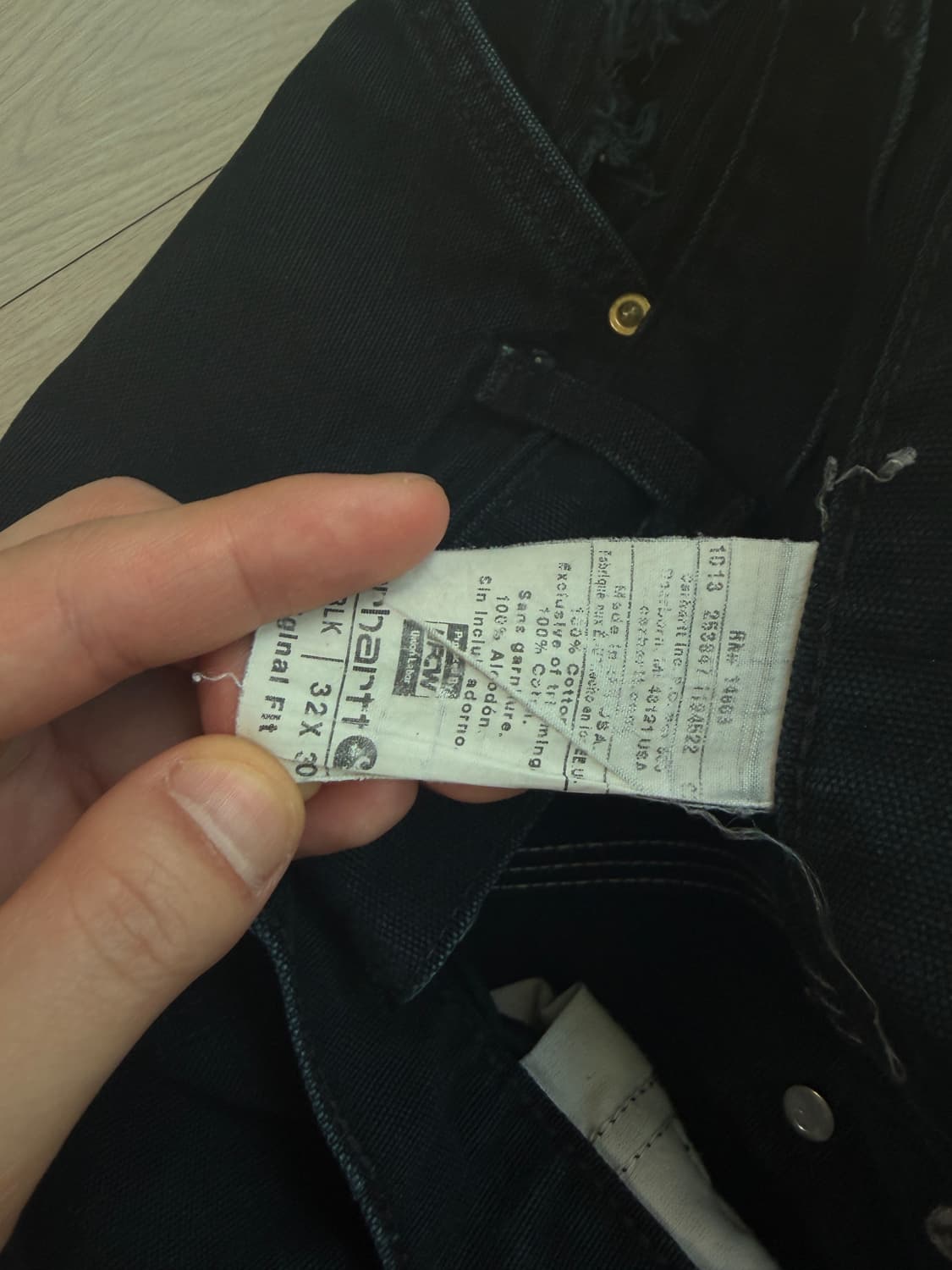 빈티지 칼하트 더블니 usa b01 blk 블랙 32/30 상품이미지7