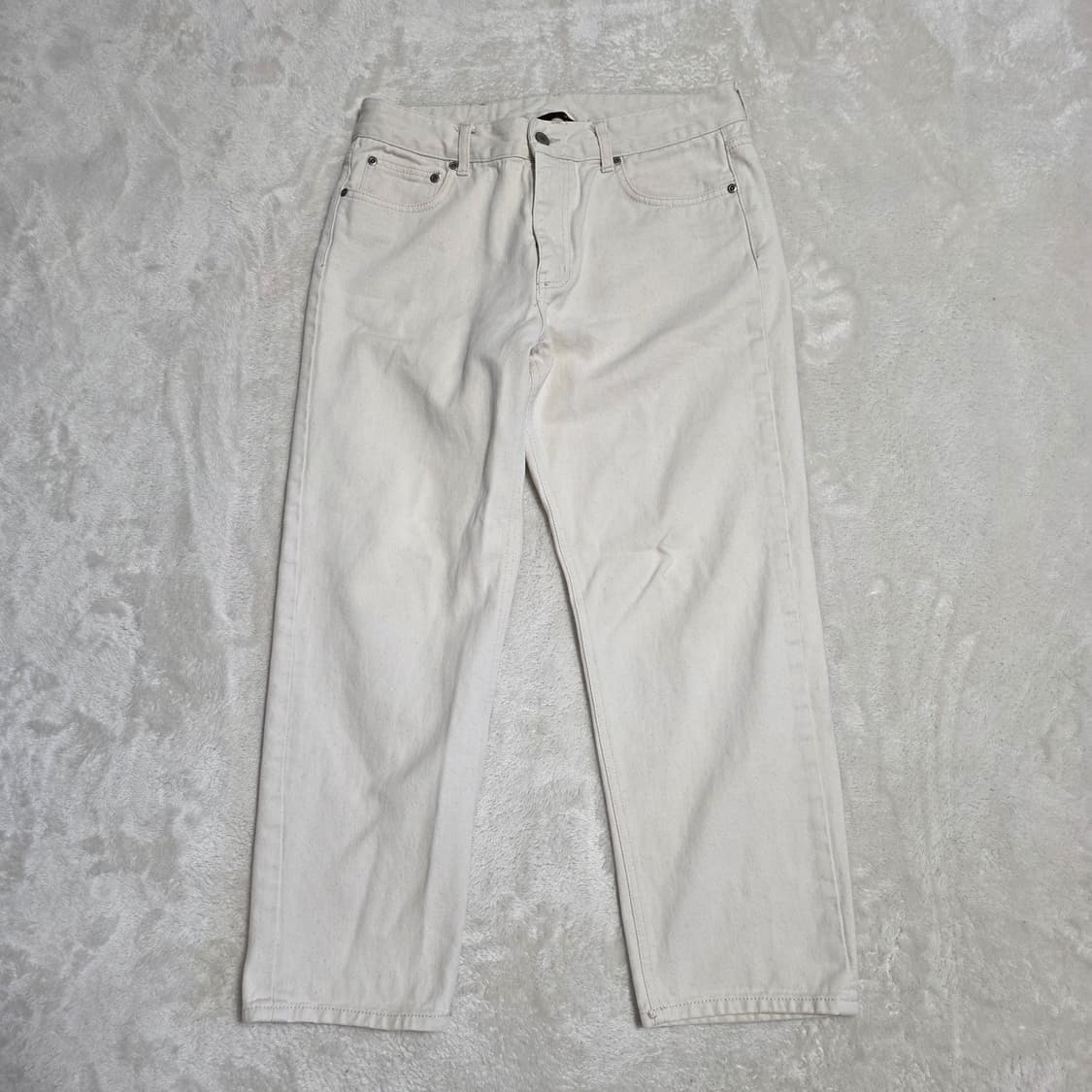 (L)유니폼브릿지 데님 팬츠 아이보리 상품이미지1