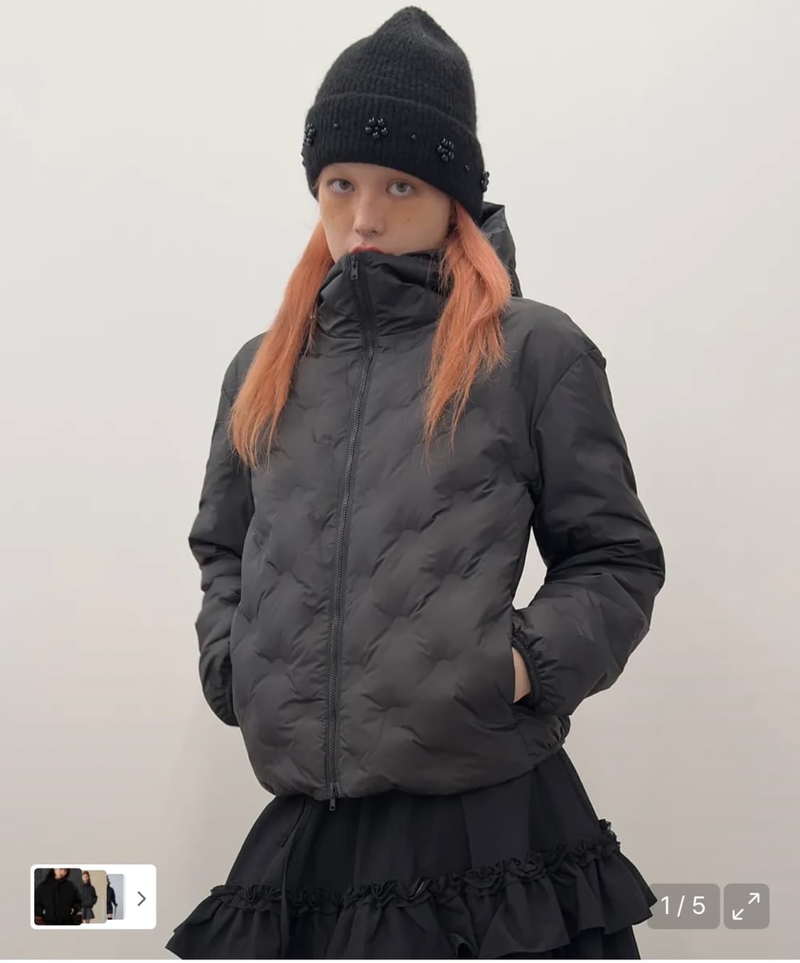 Bonded Dot Down Jacket [Black 새상품] 상품이미지1