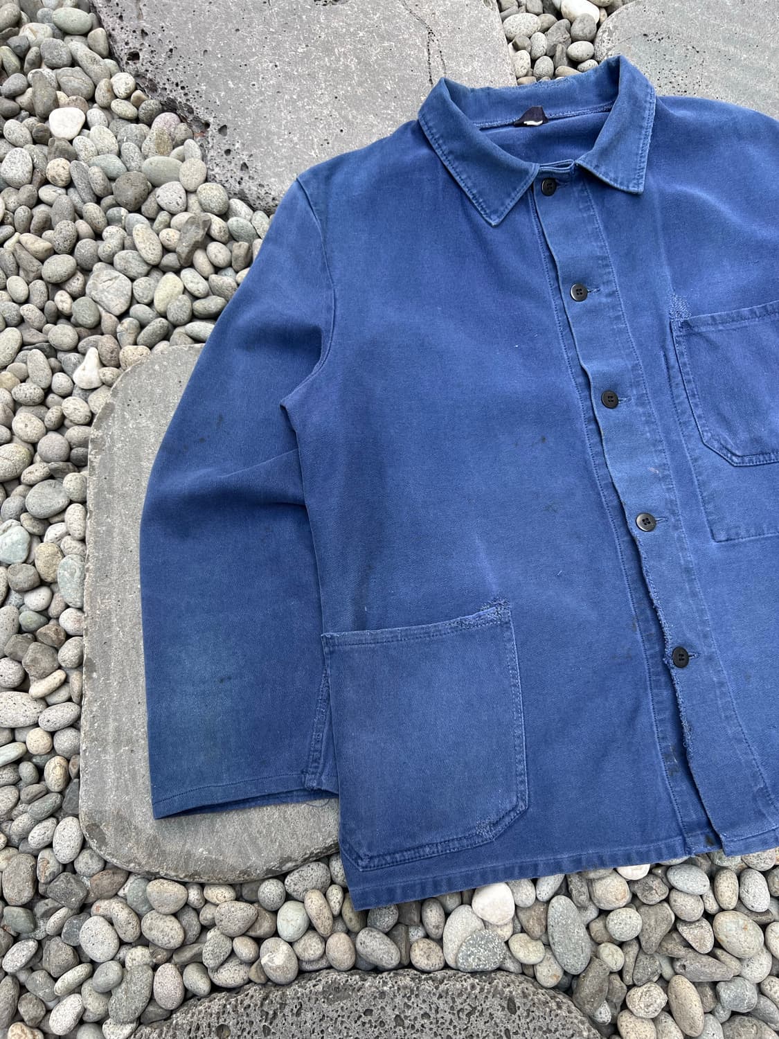 OLD VINTAGE FADED WASHING 빈티지몰스킨프렌치워크자켓 상품이미지3