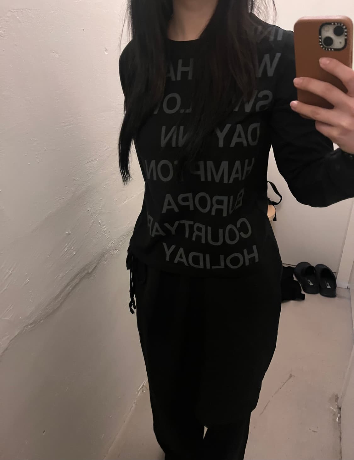 사파리스팟 하이웨이 인 롱슬리브 티셔츠 블랙 화이트 상품이미지1