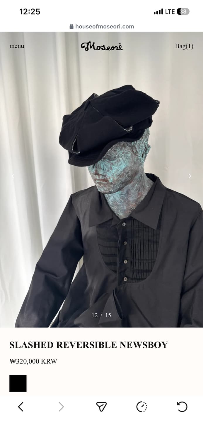 Moseori SLASHED REVERSIBLE NEWSBOY 상품이미지2