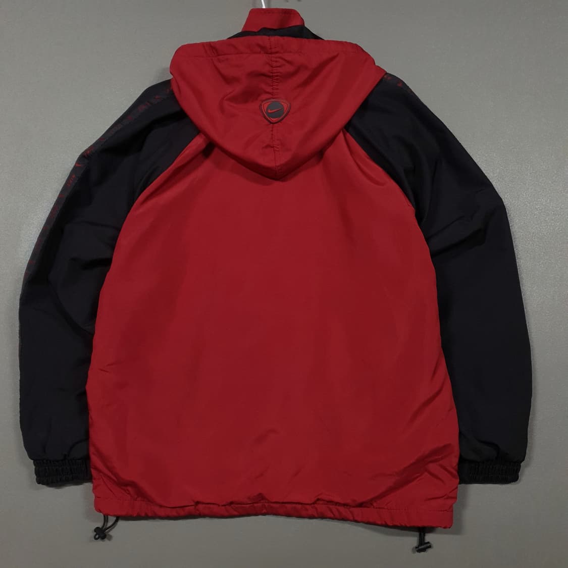 90s 나이키 버건디 레드 올드스쿨 바람막이 윈드브레이커 후드 자켓 M 상품이미지8