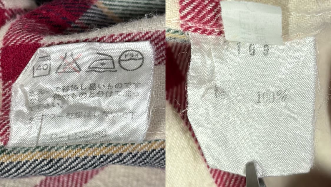 90s 에디바우어 빈티지 플란넬 체크 셔츠 상품이미지8