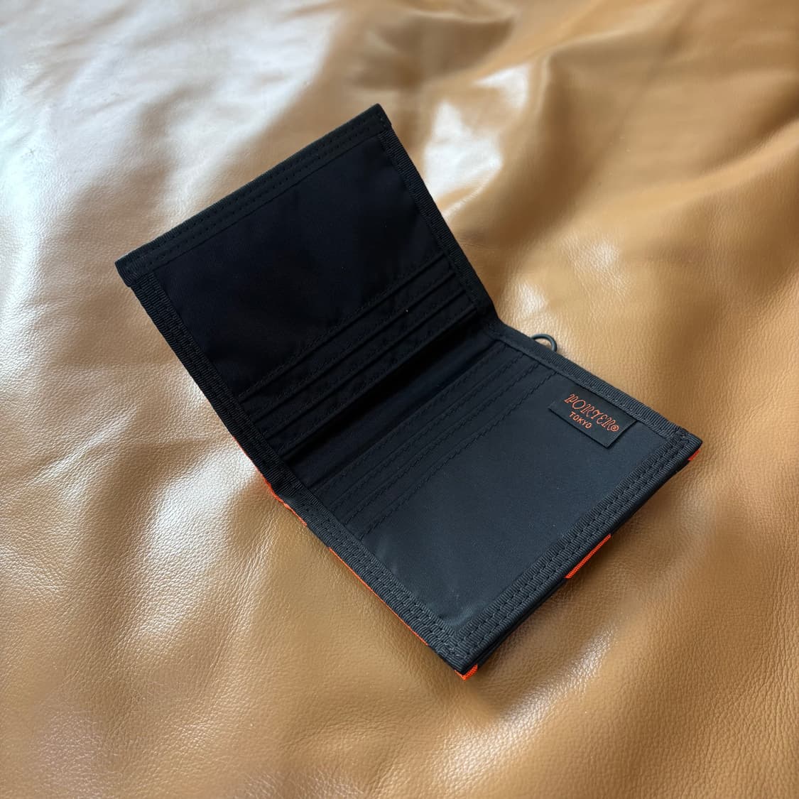 PORTER 포터 월렛 지갑 아가일 오렌지 블랙 상품이미지4