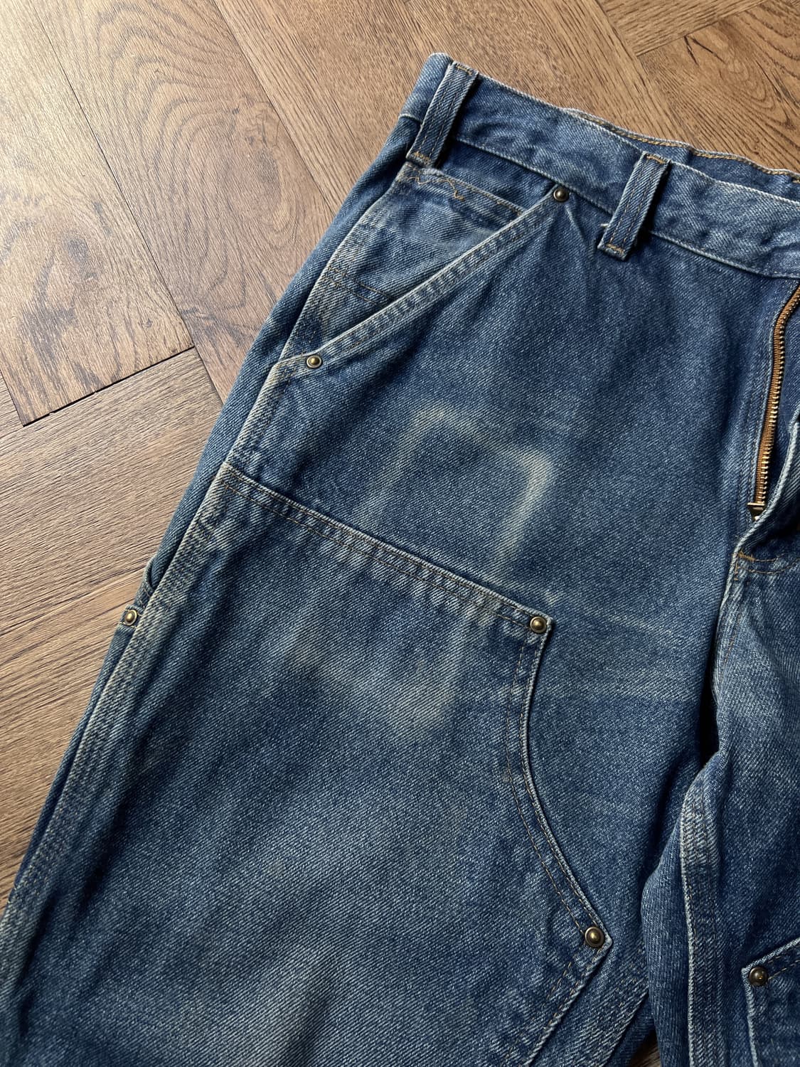 [34]칼하트 USA 빈티지 페이딩 더블니 워크 데님 팬츠 상품이미지5