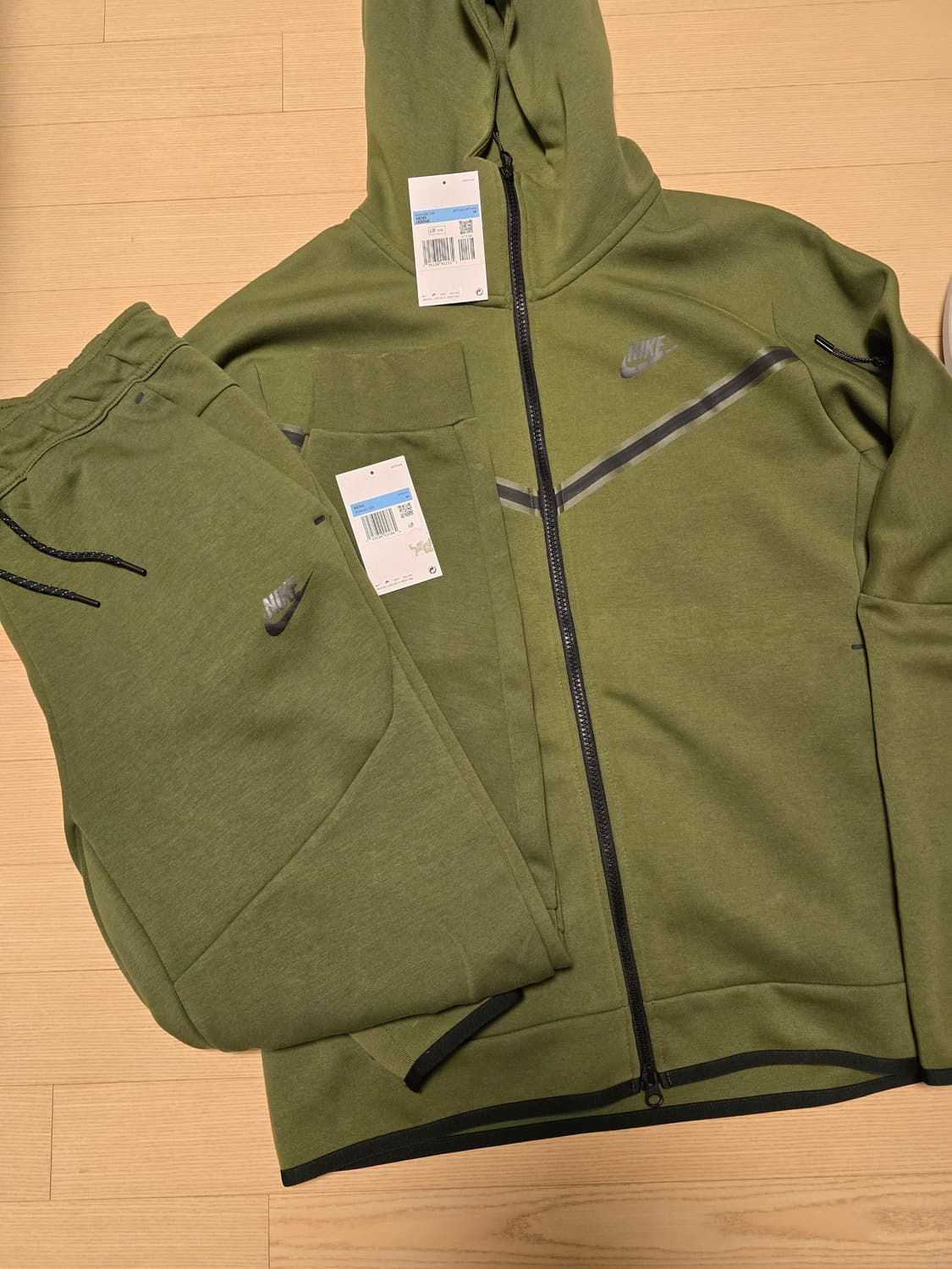 나이키 테크 플리스 V시즌 올리브 셋업 M 상품이미지1