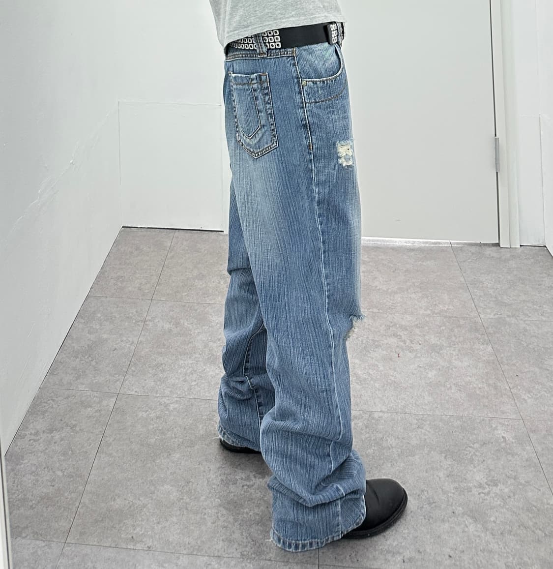 Lts destroyed denim sagging jeans 상품이미지4