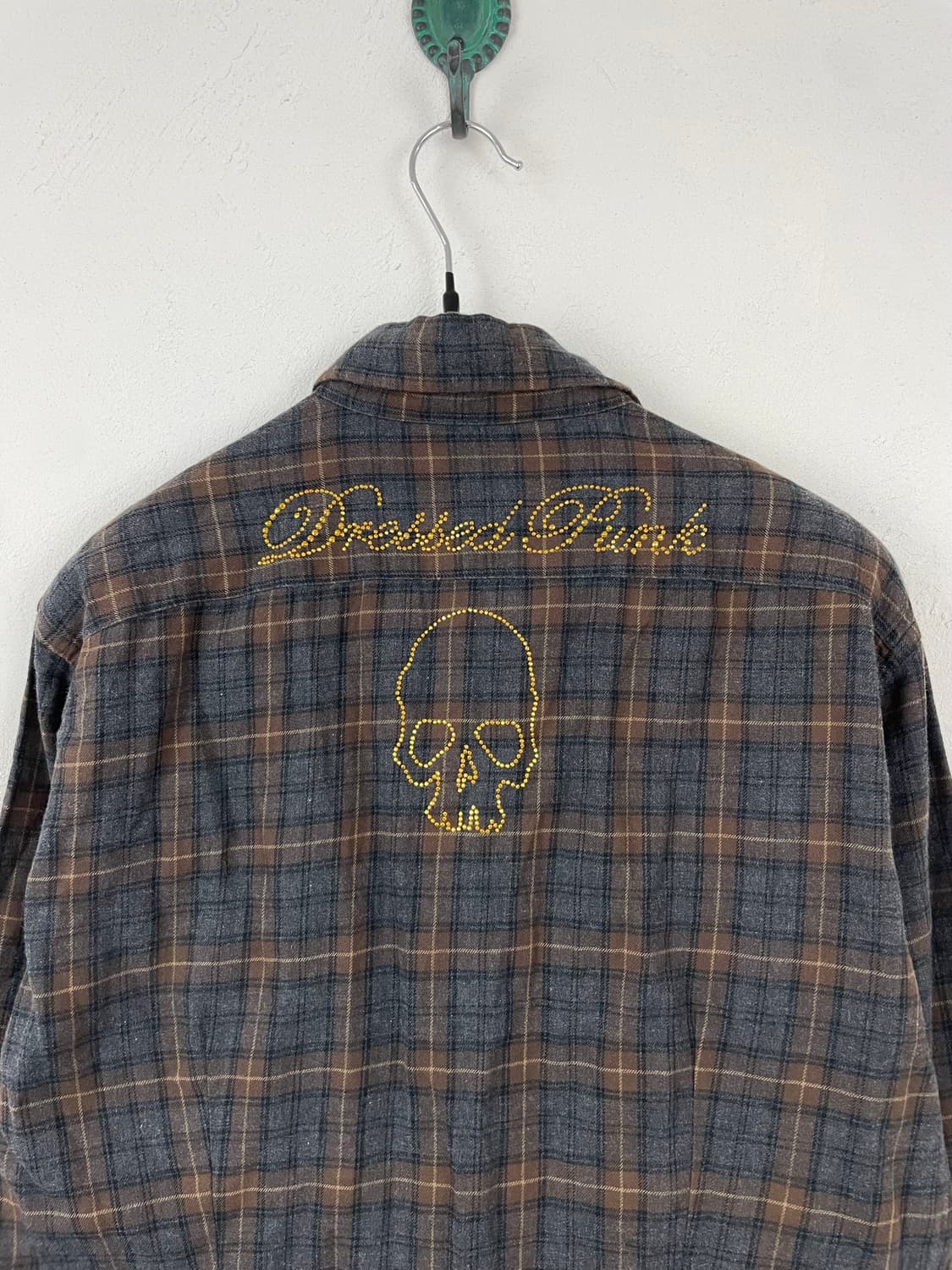 커스텀 컬쳐 ‘Dressed Punk’ 스컬 체크 셔츠 상품이미지2