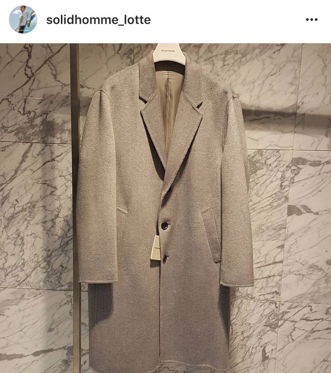 솔리드옴므 그레이 캐시미어 트윌 코트 50사이즈 상품이미지6