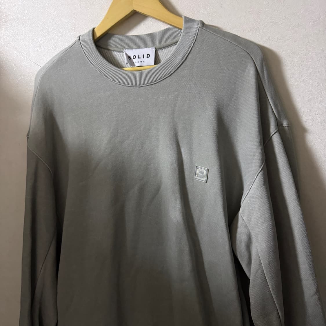 솔리드옴므 백로고 빈티지 맨투맨 48 (남성 슬림 105정도) 상품이미지5