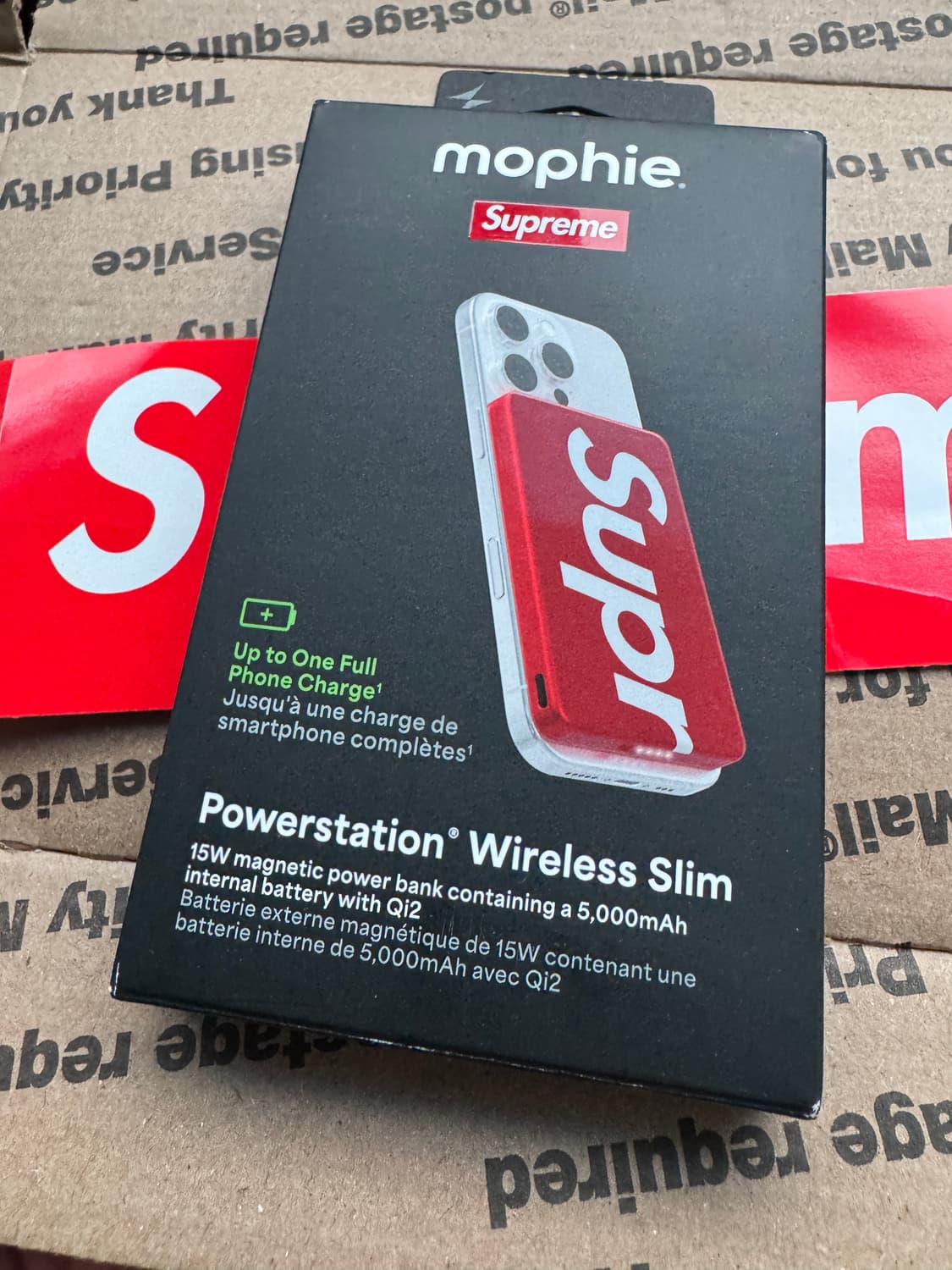 슈프림 보조베터리 레드 (스티커 서비스) 상품이미지1