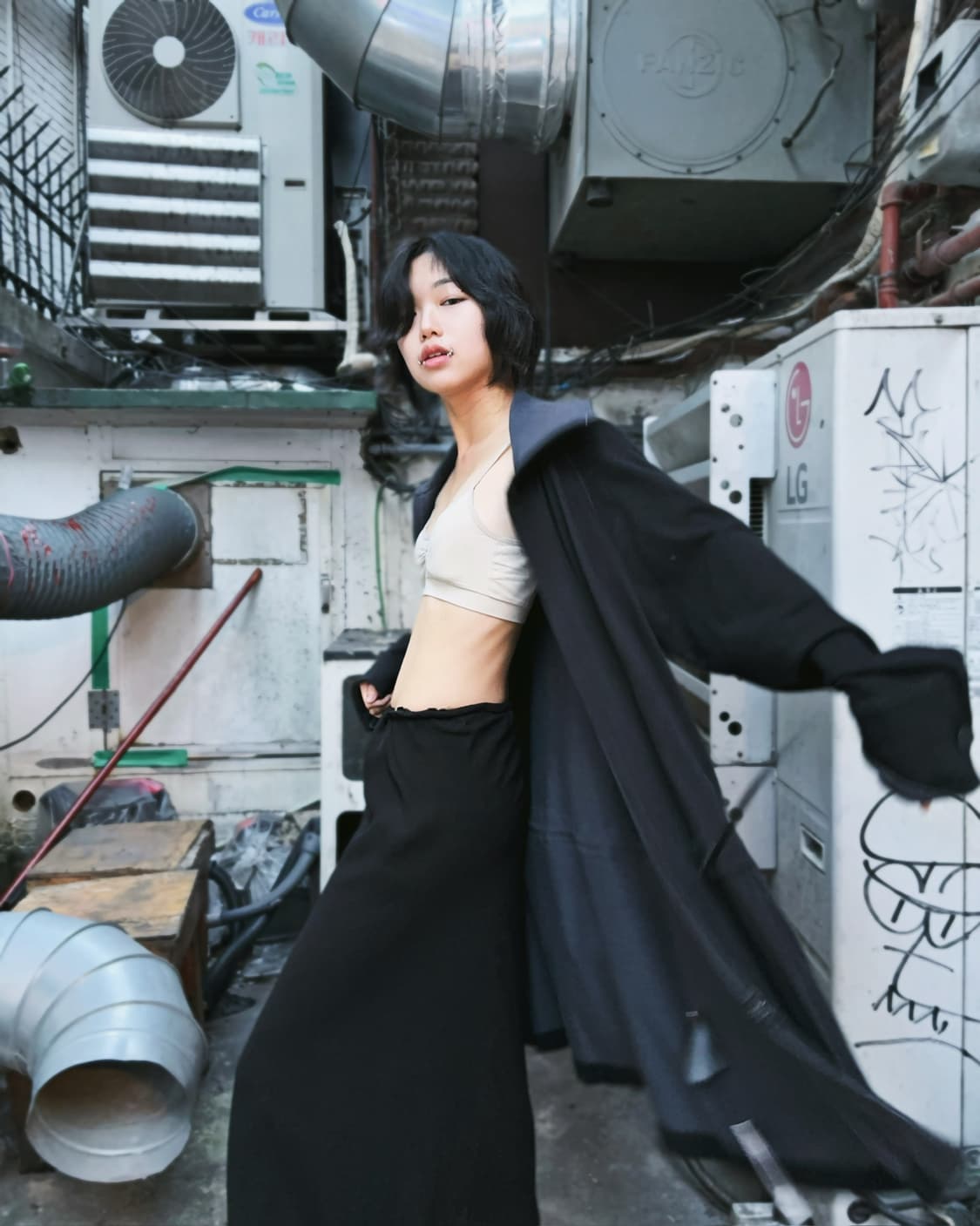 요지 야마모토 Y-3 집업 롱 자켓 상품이미지1