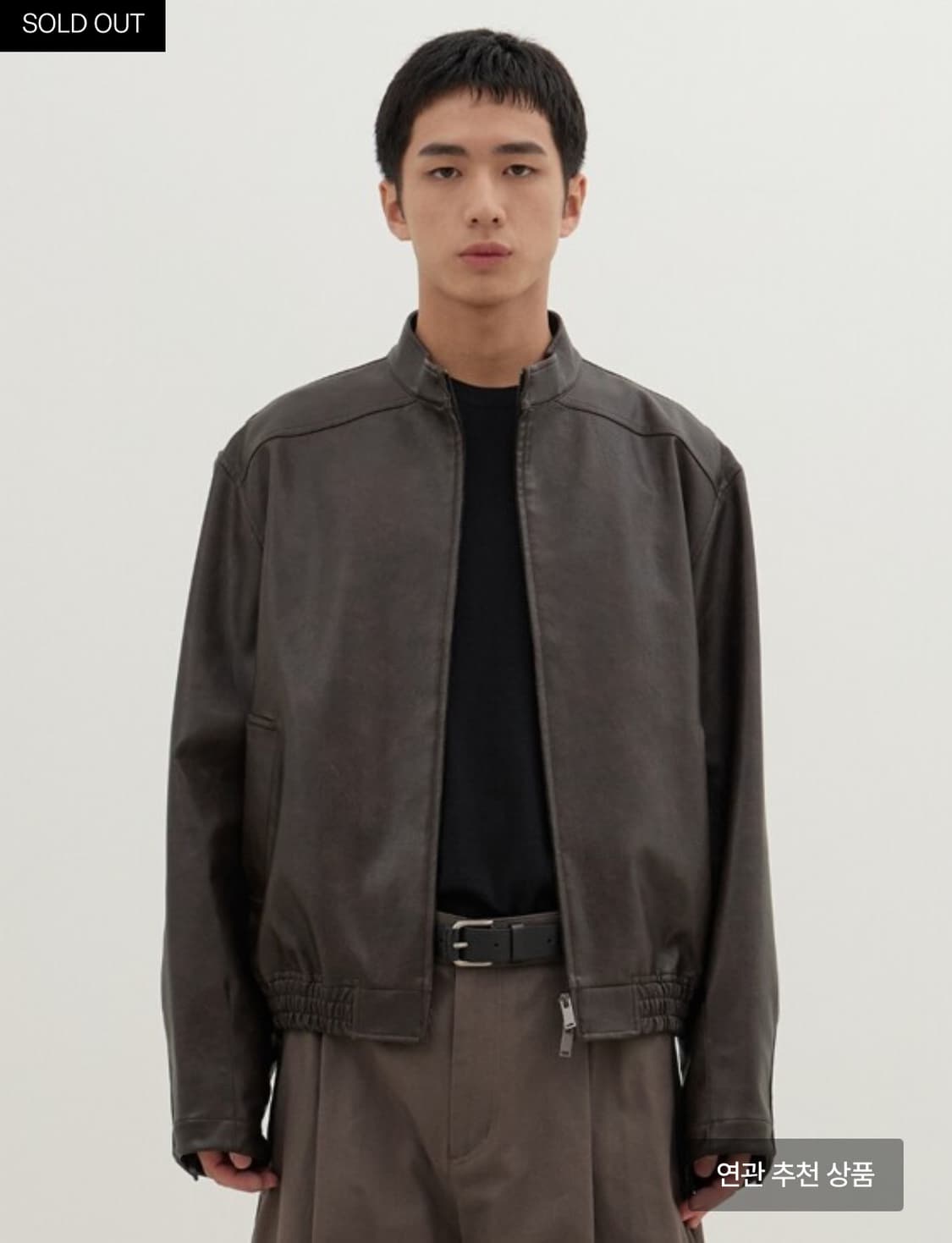 (구매)Vegan Leather Bomber Jacket M사이즈 상품이미지1