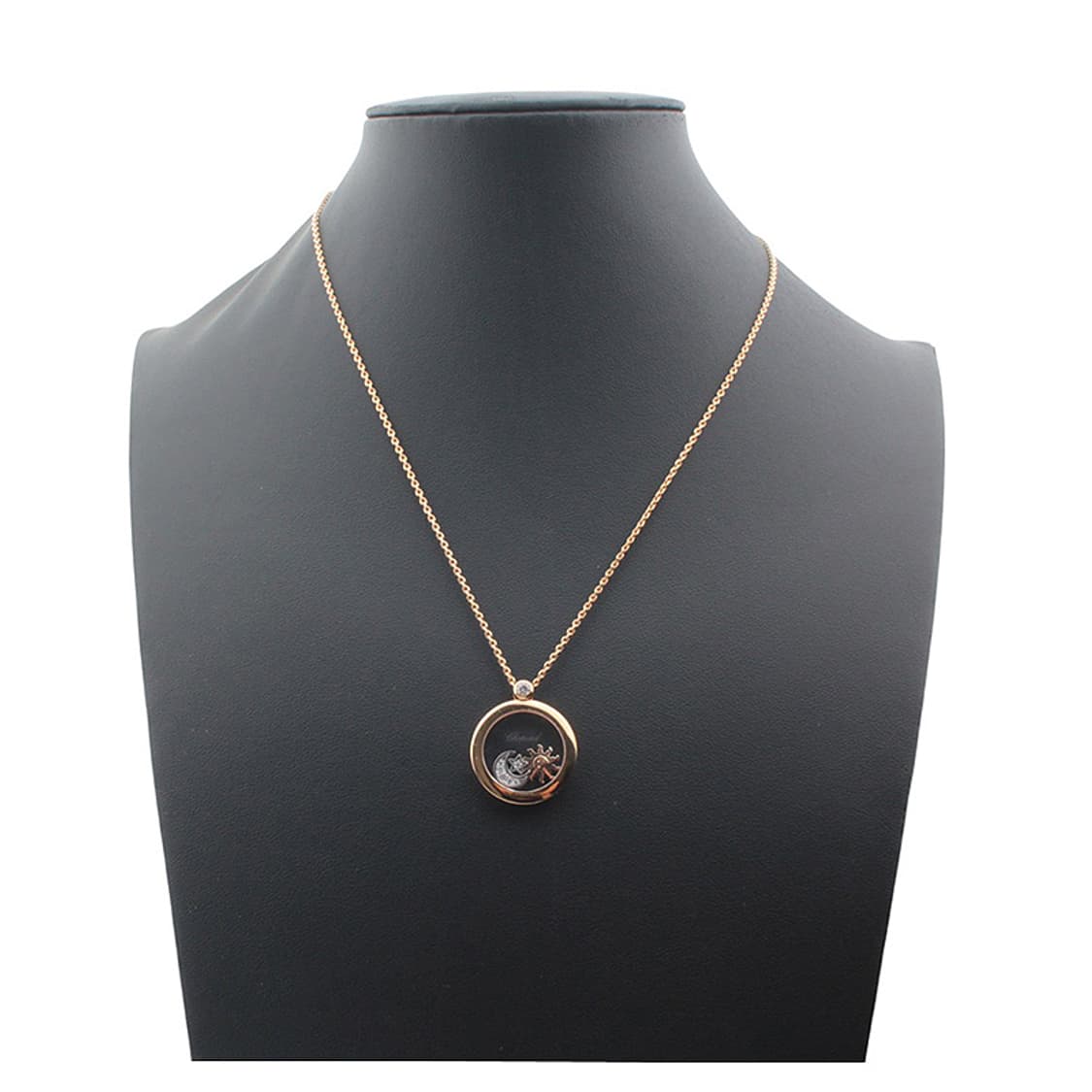 쇼파드 무빙다이아 750 옐로골드 목걸이 상품이미지1