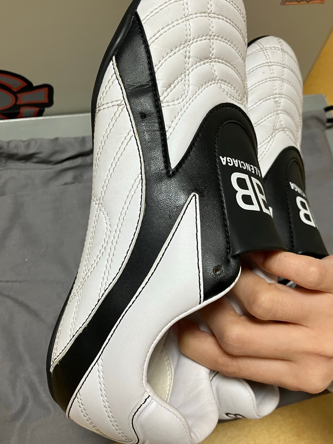 [W36] (W) 발렌시아가 젠 스니커즈 화이트 블랙 상품이미지4