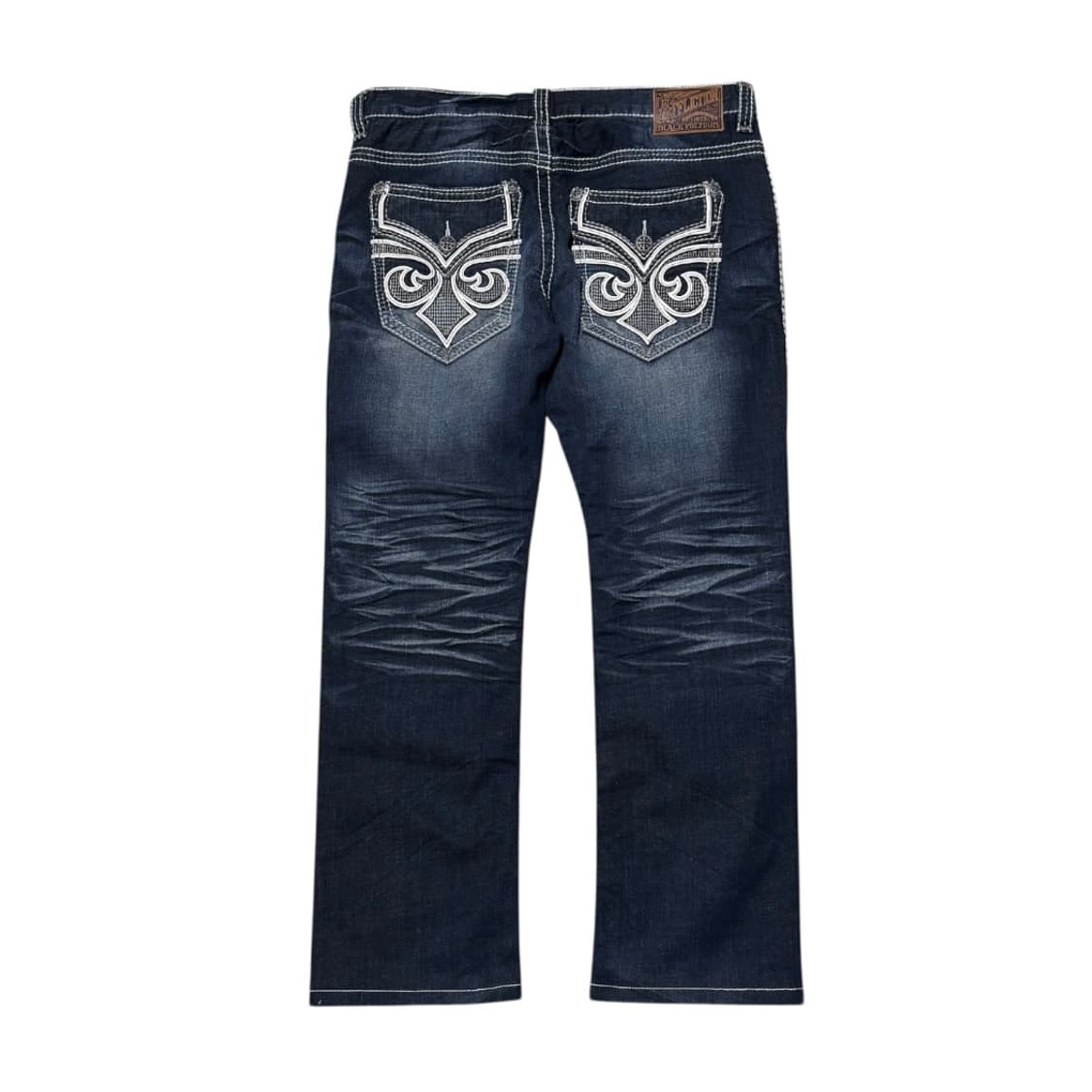 AFFLICTION 1973 핸드크래프트 고딕 버클 자수 스티치 데님팬츠 상품이미지4