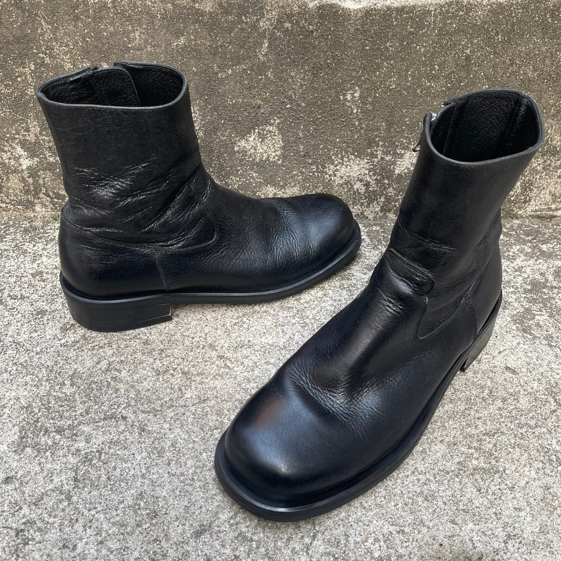 [270] mmrb 크랙 레더 부츠 블랙 상품이미지3