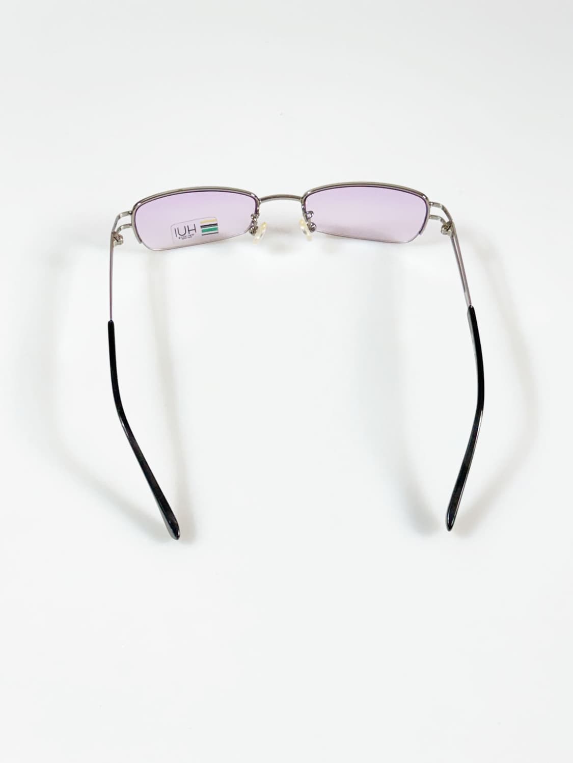 HUI 메탈 스퀘어 반무테 틴트 프레임 빈티지 안경 상품이미지5