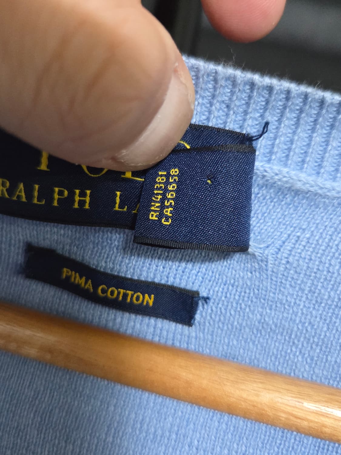 [폴로 랄프로렌] 피마 코튼 V넥 니트 | 00077 상품이미지4