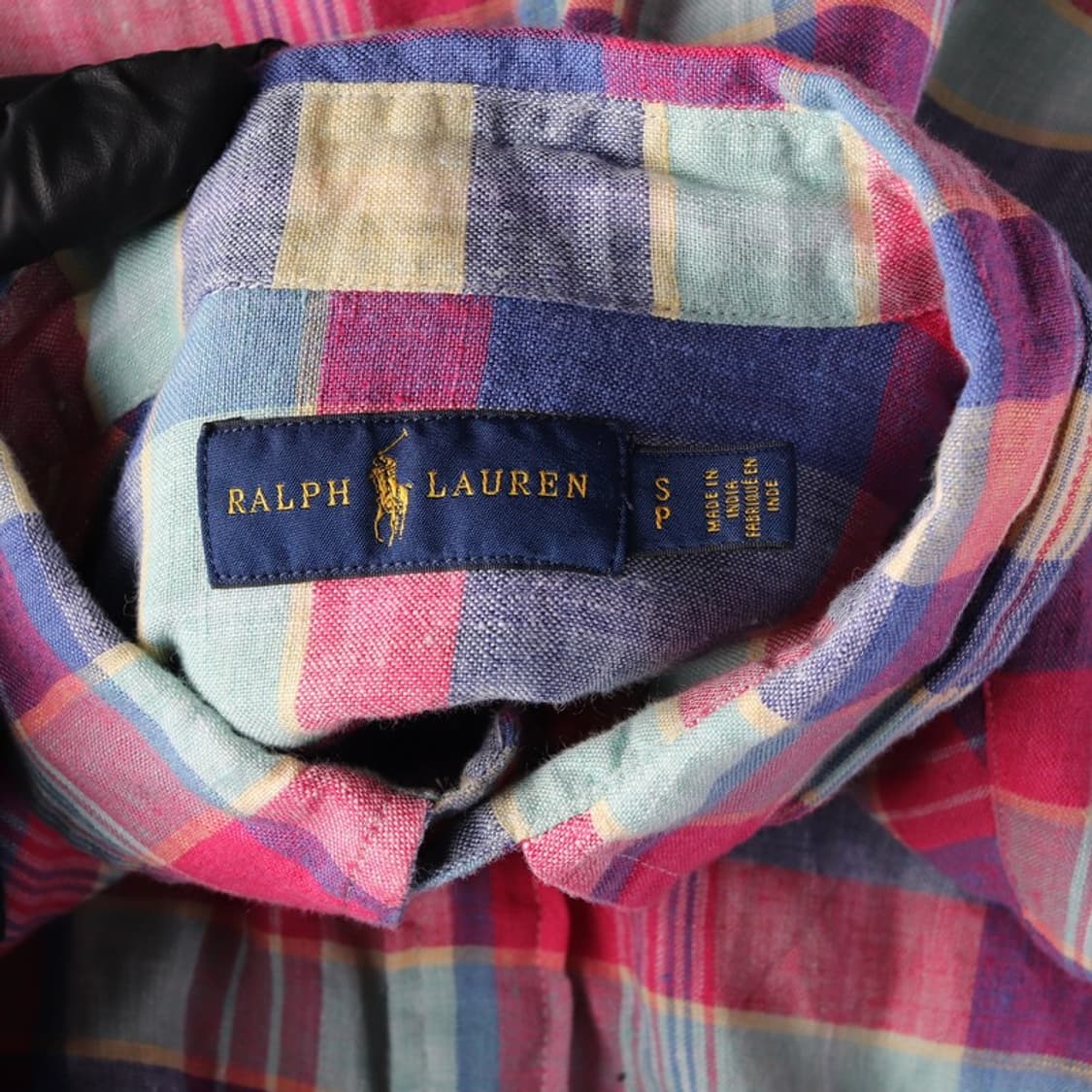 폴로 랄프로렌 린넨 멀티 체크 셔츠 S 상품이미지5