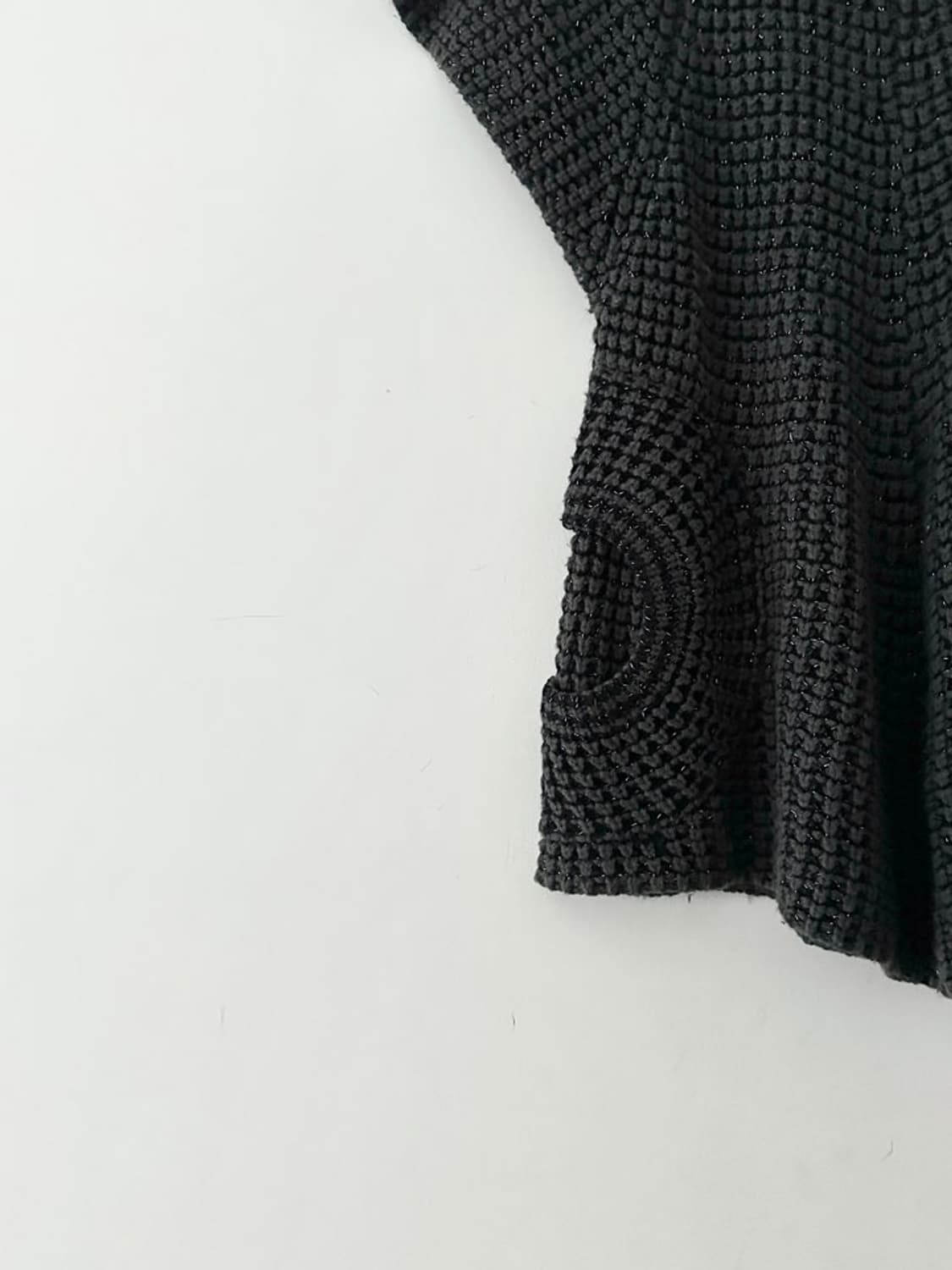 Round pocket twinkle half knit / gray 상품이미지3