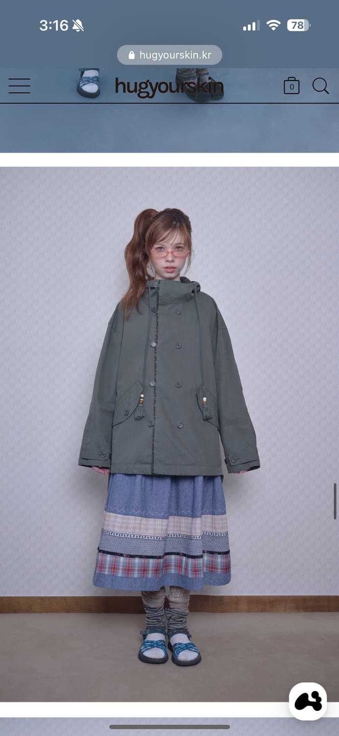 (새상품) 허그유어스킨 워시드 필드 자켓 카키 상품이미지5