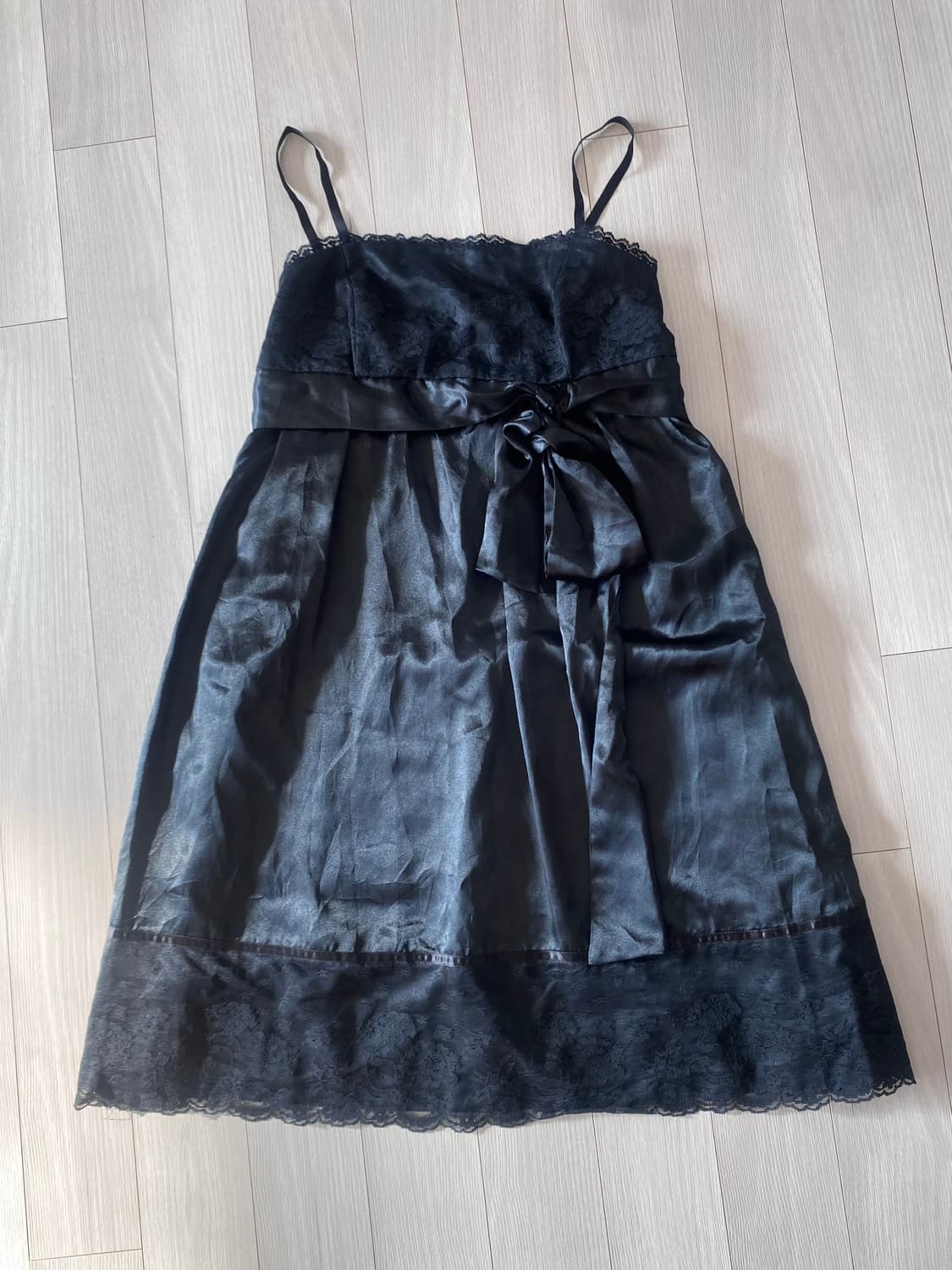 레이스 슬리브리스 미니 원피스 상품이미지2