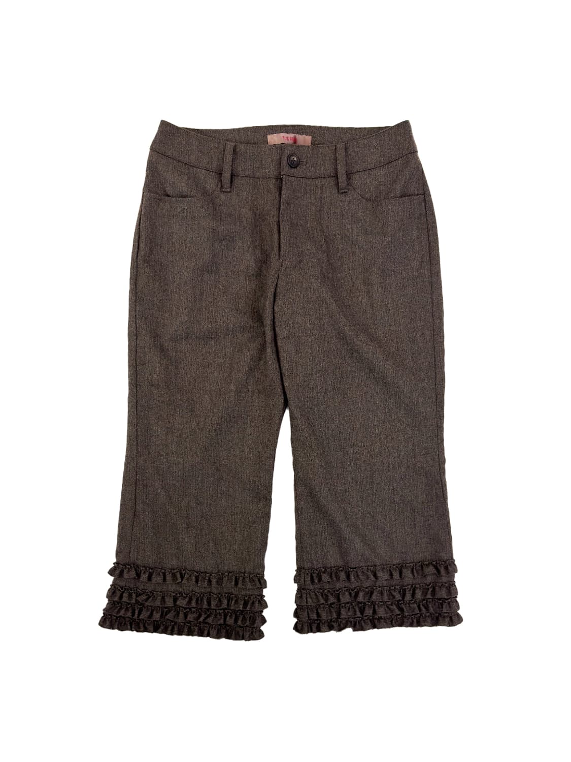 Pink House Ruffle Hem Cropped Pants/ M 상품이미지1