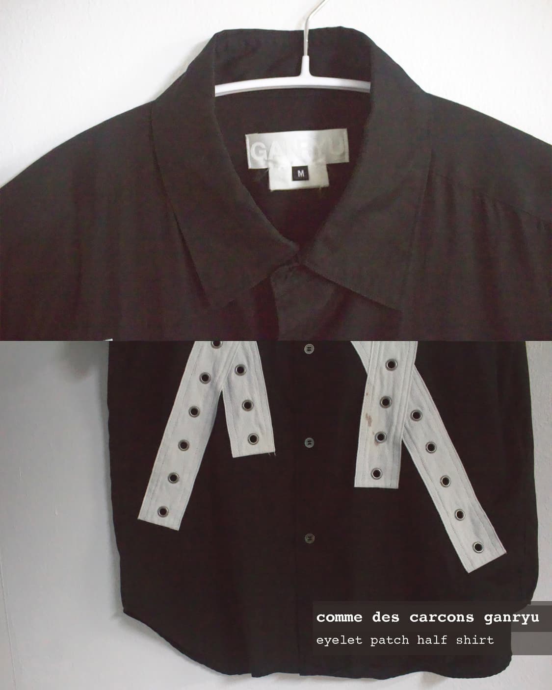 eyelet patch half shirt 상품이미지4