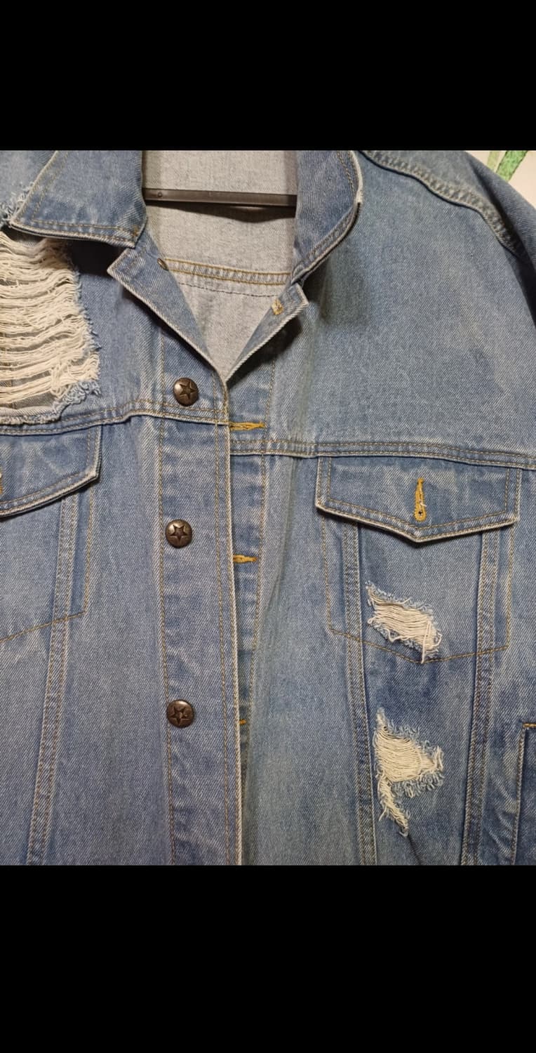 유니크 오버핏 아트 청자켓 105 상품이미지3