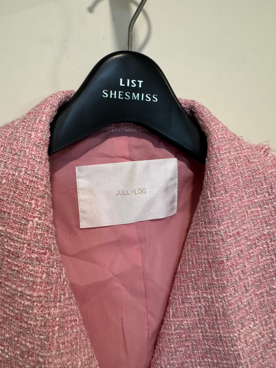 Jull log 줄로그 핑크 트위드 자켓 상품이미지3