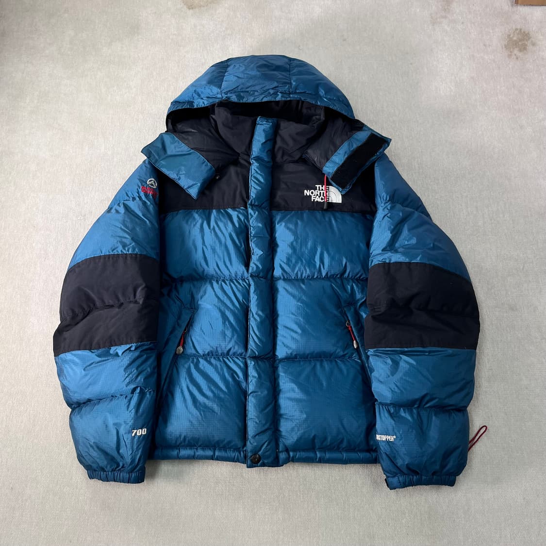 100 노스페이스 서밋시리즈 윈드스토퍼 700 드롭 블루 패딩 상품이미지1
