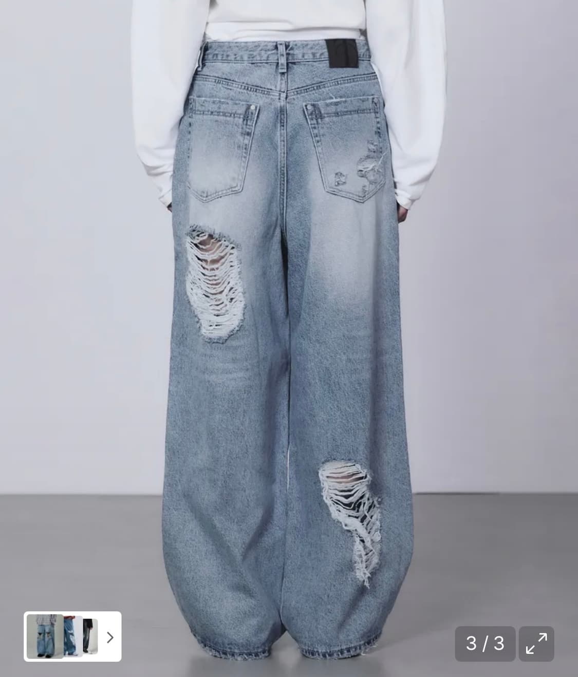 트리밍버드Scratch Damage Denim Pants [ Blue ] 상품이미지3