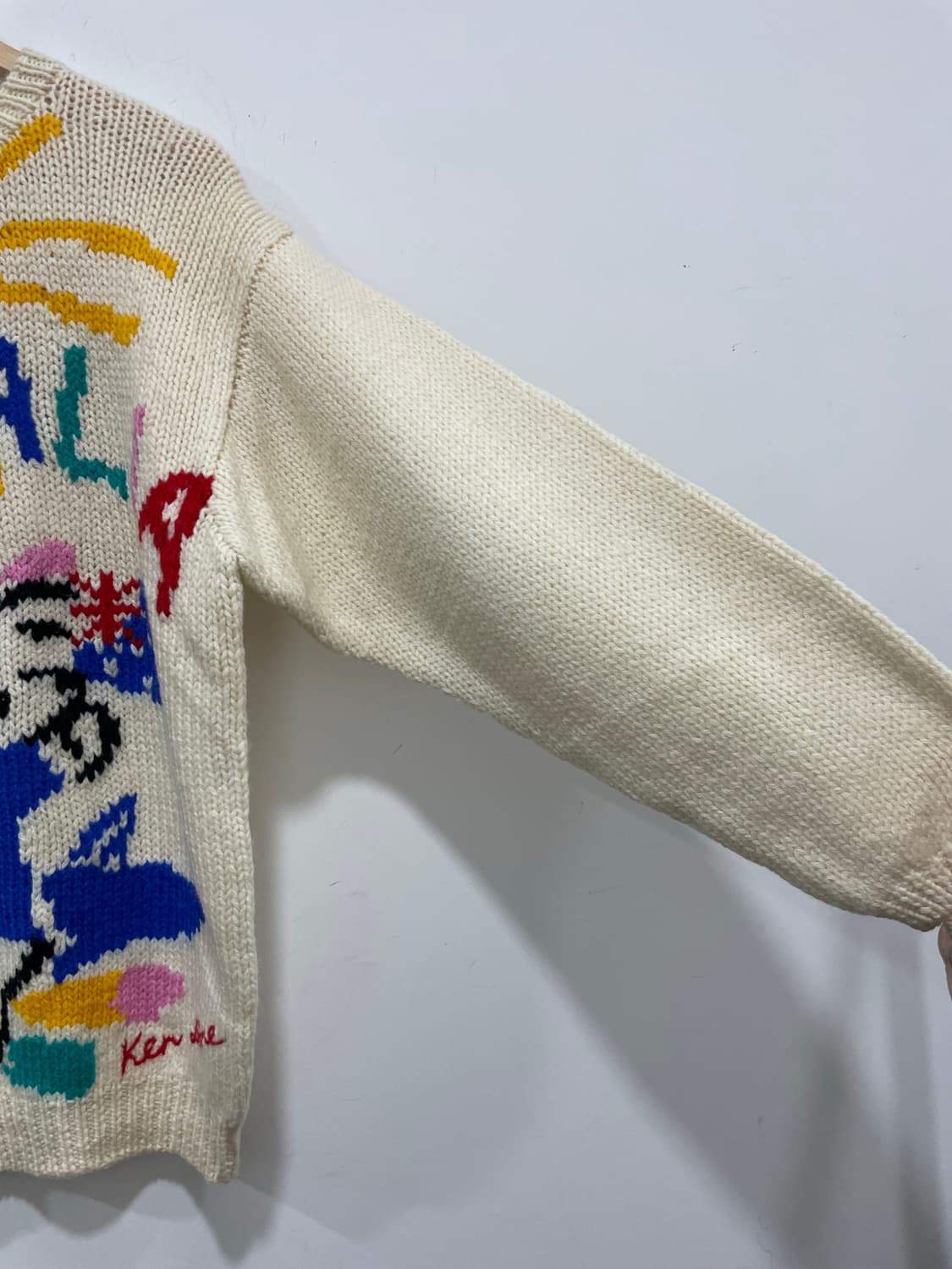 (빈티지) 레어 90‘s Ken Done 켄 돈 코알라 울 핸드니트 상품이미지7