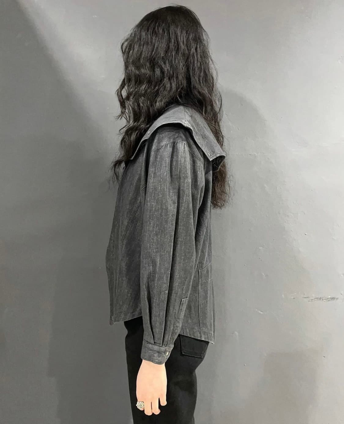 코튼 스타 스터드 패널 디테일 웨스턴 타입 셔츠 상품이미지2