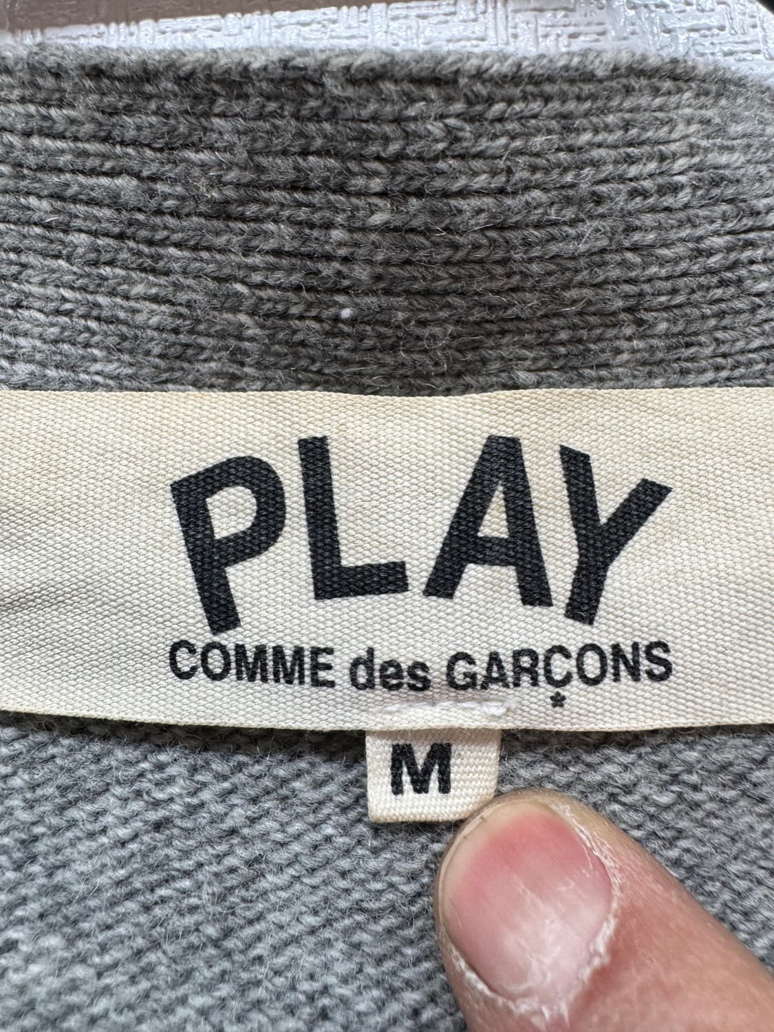 꼼데가르송 로고와펜 가디건 M(95~100) 상품이미지6