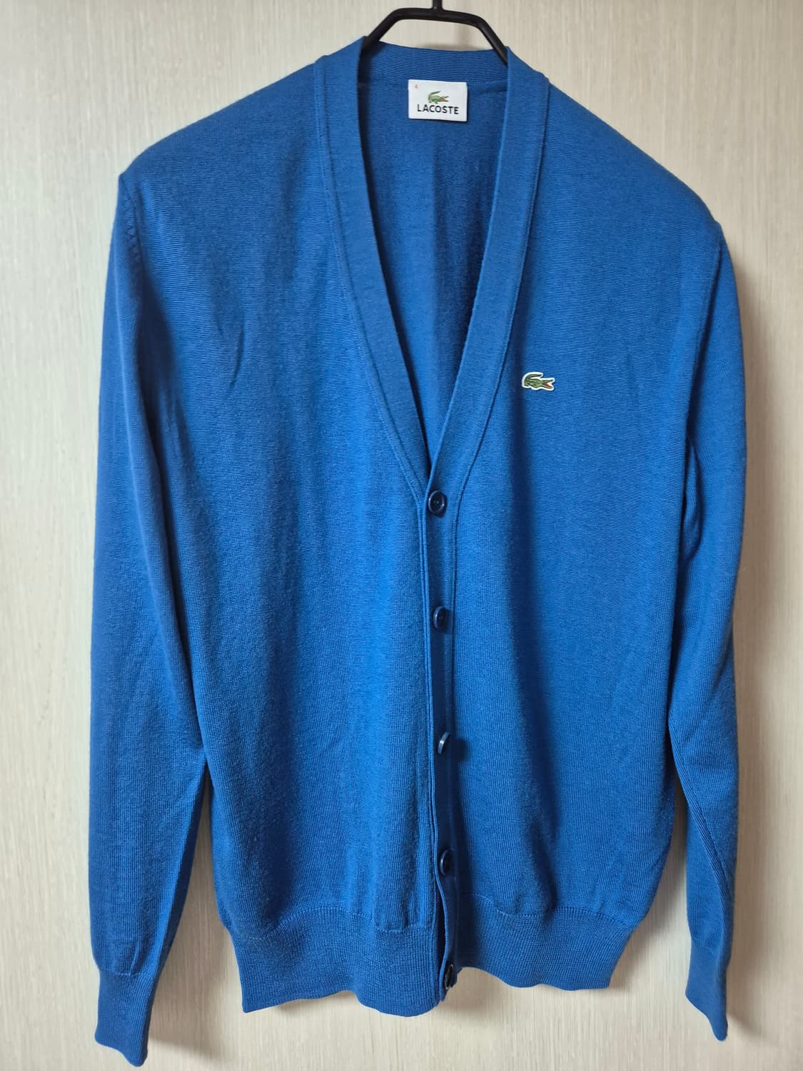 라코스테 브이넥  니트 가디건 남성 100 울가디건 상품이미지1