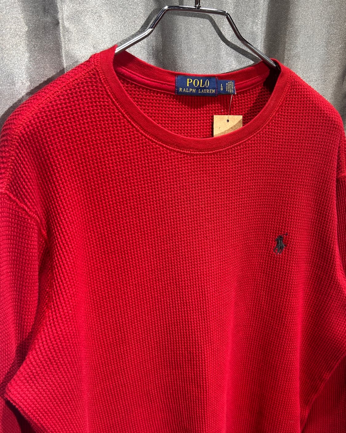 L 폴로랄프로렌 레드 와플 니트 롱슬리브 상품이미지4