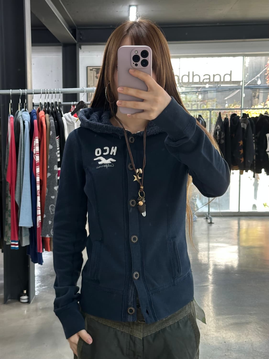 홀리스터 니트 후디드 버튼자켓 상품이미지3